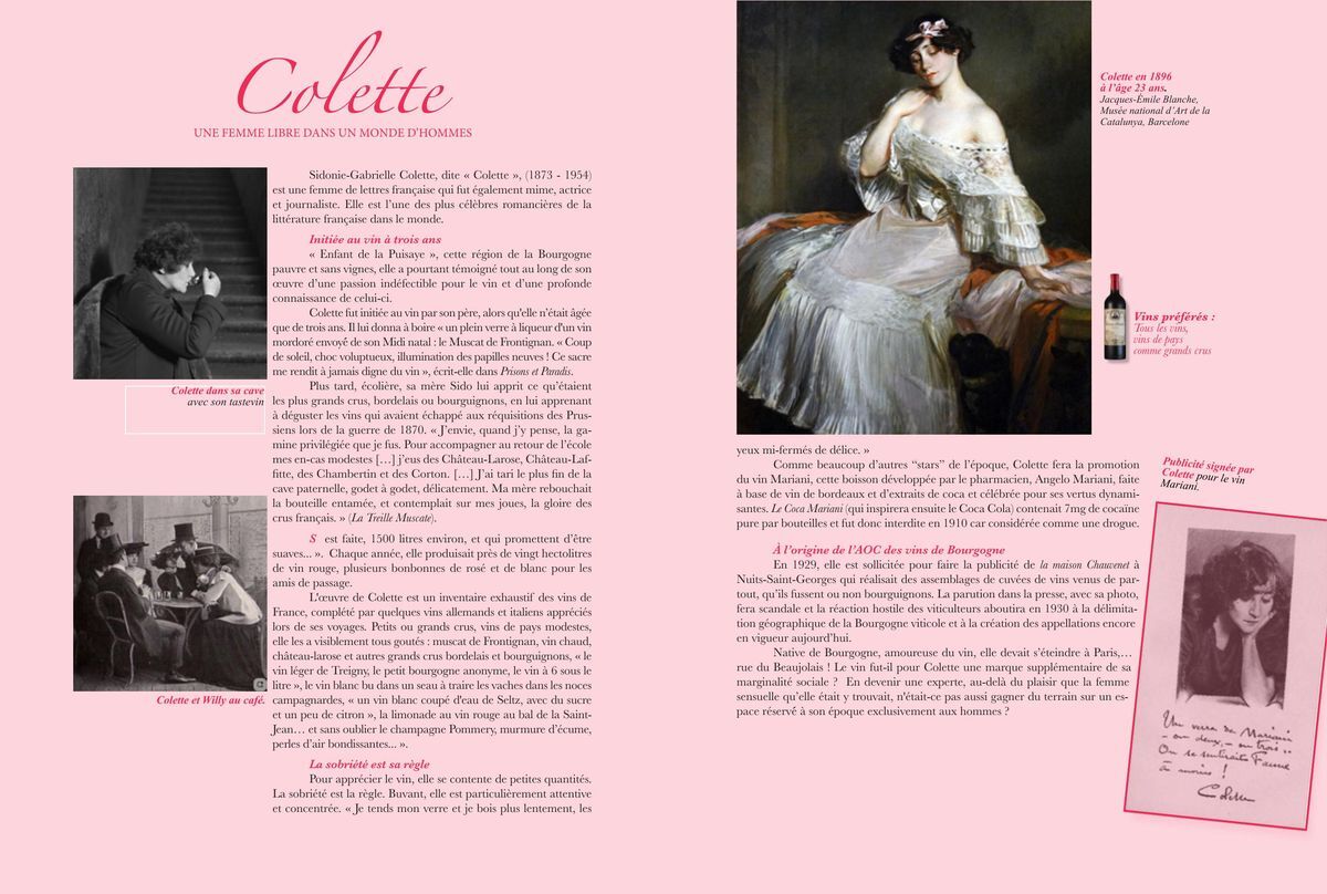 Double page consacrée à Colette